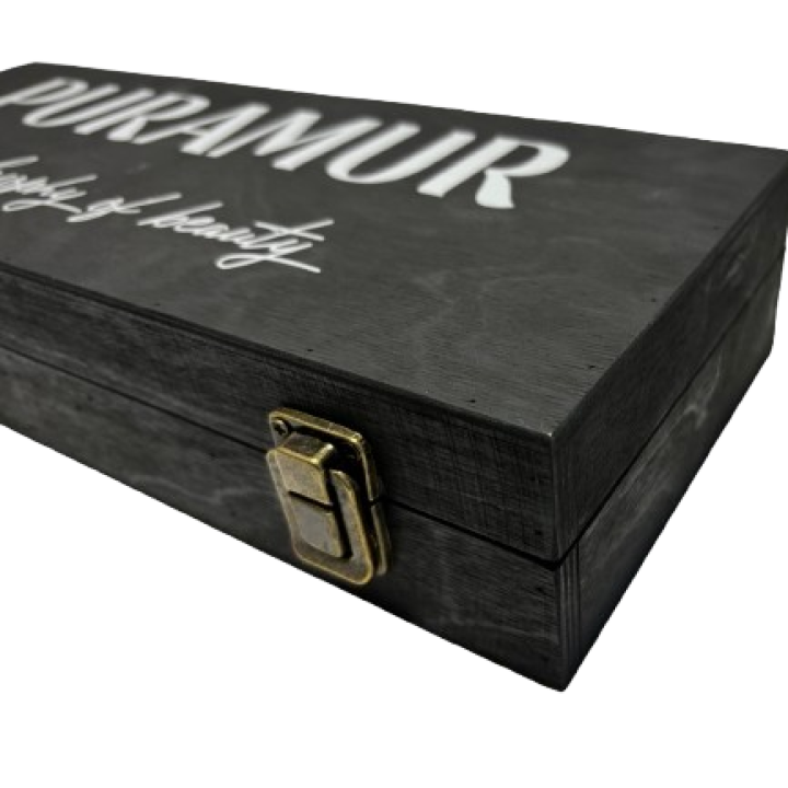 Buy gift set of perfumes Puramur Aroma Line (4 pcs) ) wooden pack