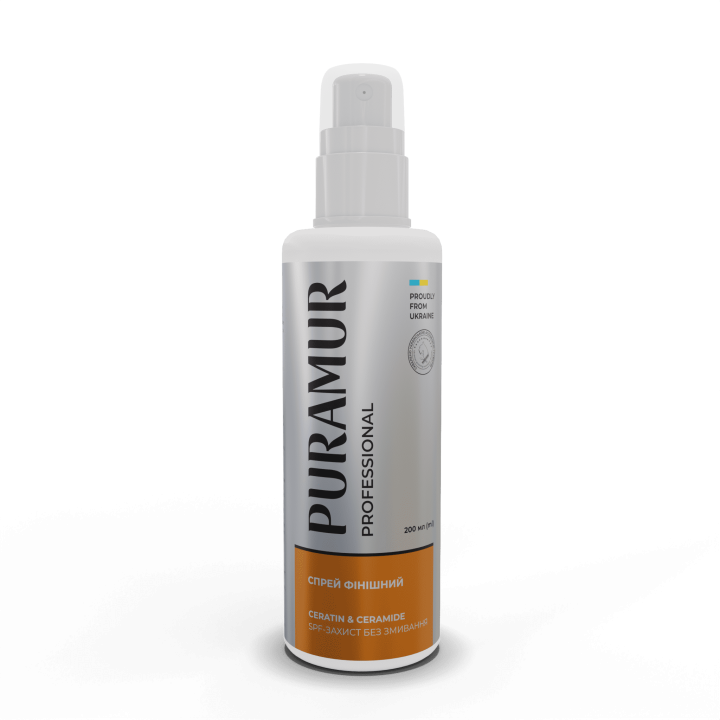 Фінішний спрей для шерсті собак і котів Puramur Keratin & Ceramide — без змивання, 200 мл