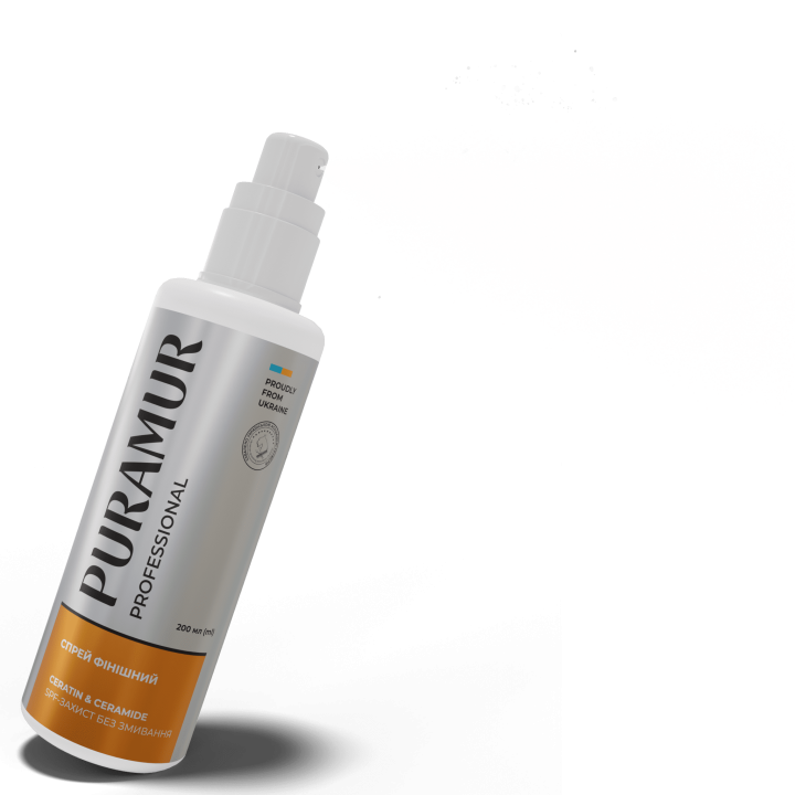 Фінішний спрей для шерсті собак і котів Puramur Keratin & Ceramide — без змивання, 200 мл