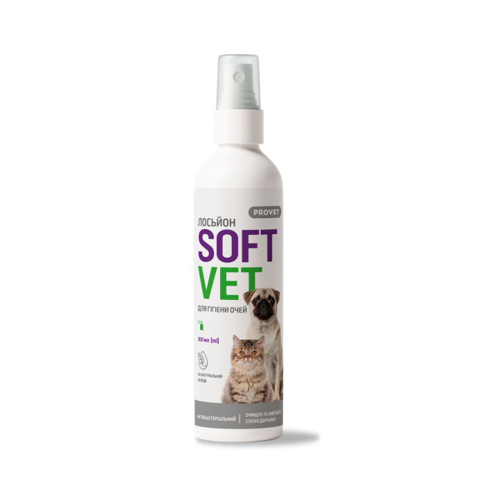 Лосьйон SOFTVET для гігієни очей котів і собак 300 мл