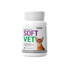 SOFTVET — Anti-Stress Phytocomplex for Cats, Nervous System Support, 100 Tablets 