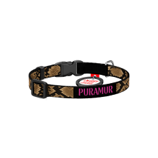 Buy Nylon Collar for Cats and Small Dog Breeds WAUDOG Nylon with QR Passport, "Python" Print, Size XS
