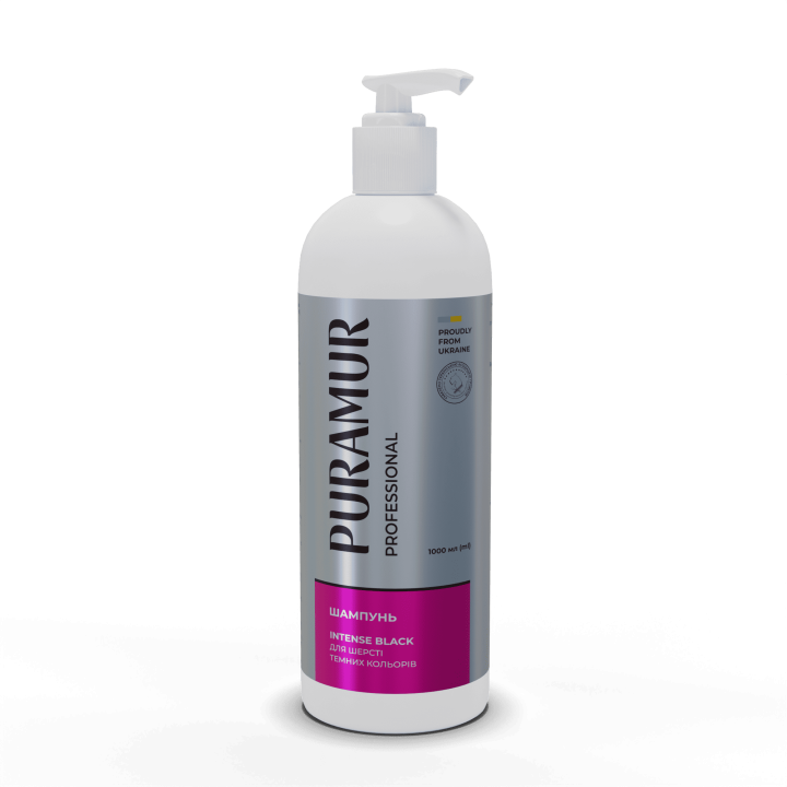 Puramur Intense Black Shampoo for dark coat 1000 ml