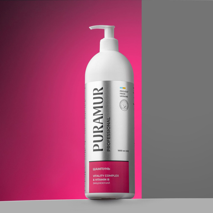 Шампунь Puramur зміцнюючий Vitality Complex & Vitamin B 200 мл