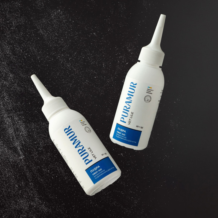 Пудра Puramur кровоспинна та дезінфікуюча для кігтів First Aid 20 г